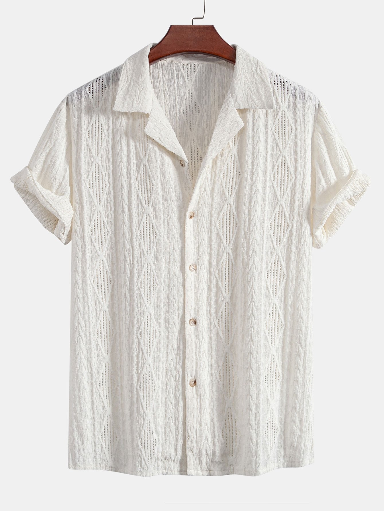 Derada | Jacquard Cubaans Patroon Shirt - Derada Fashion
