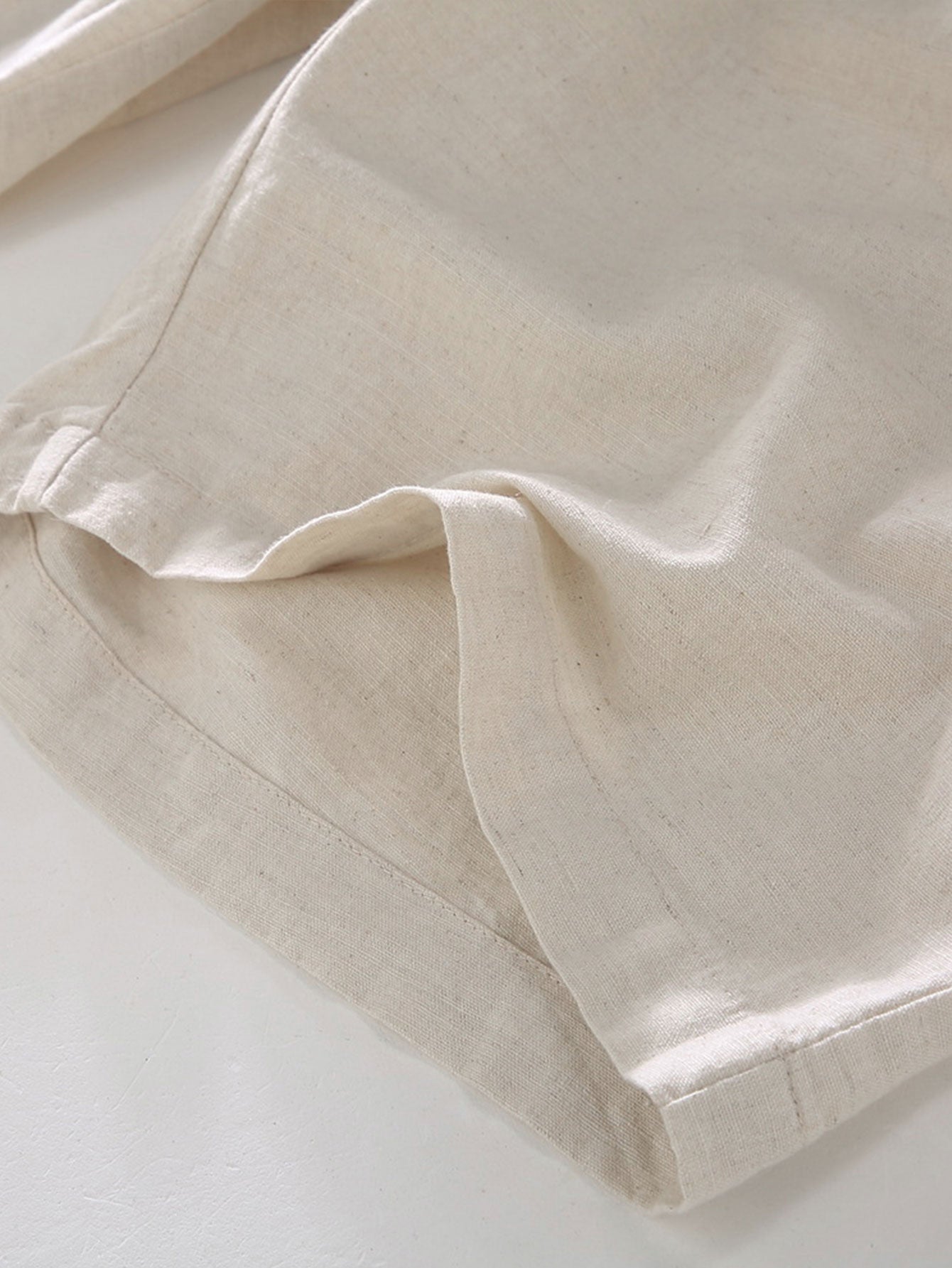 Derada | Linnen Katoen Trekkoordshort - Derada Fashion