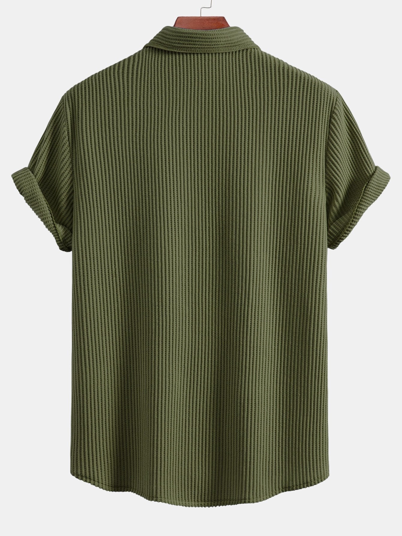 Derada | Wafelstructuur Knoopshirt - Derada Fashion