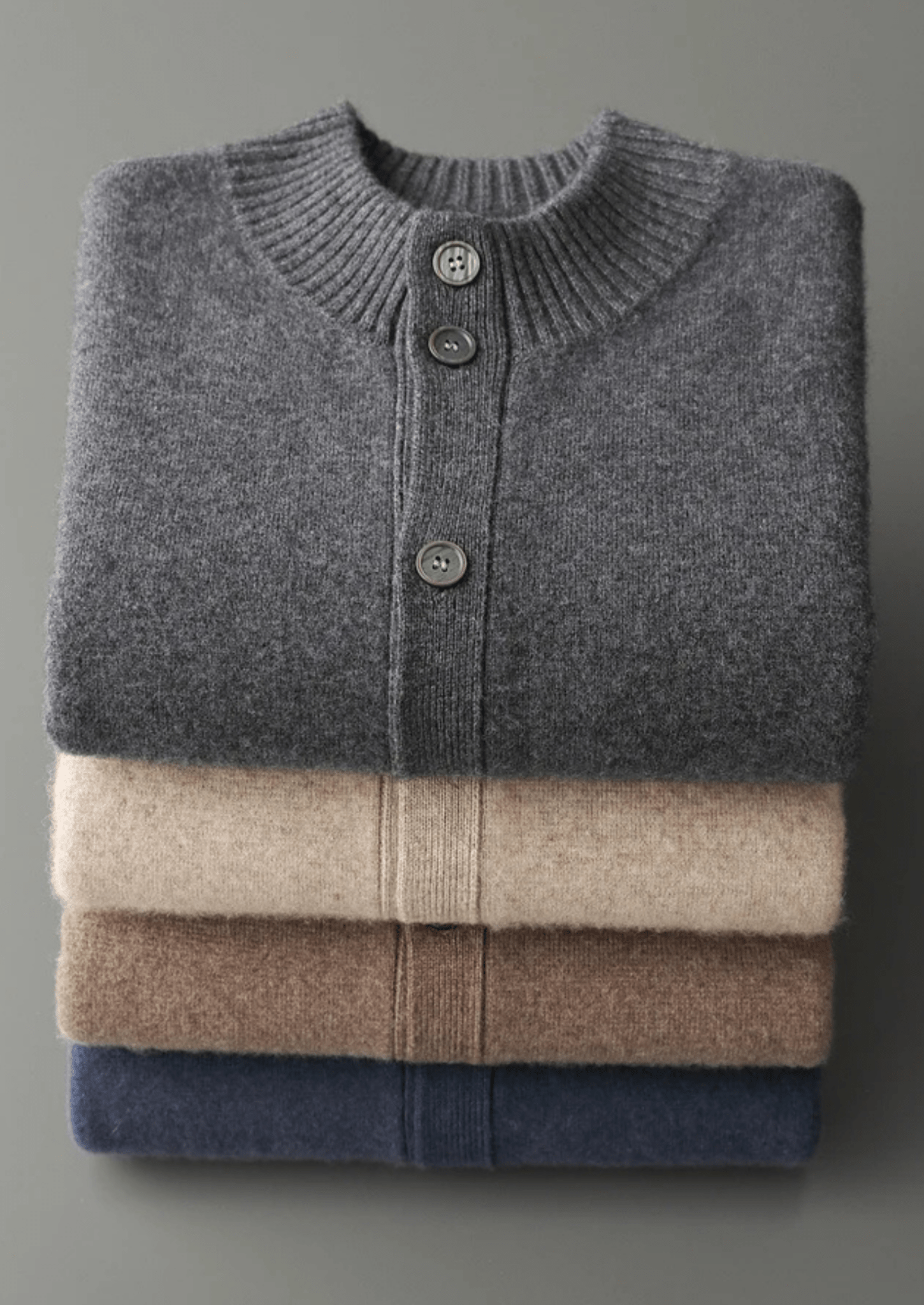 PREMIUM CASHMERE BUTTON CARDIGAN - Derada