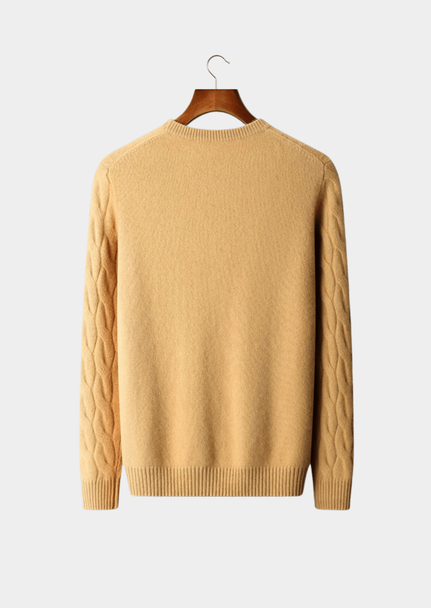 PREMIUM CASHMERE CABLE CREWNECK - Derada