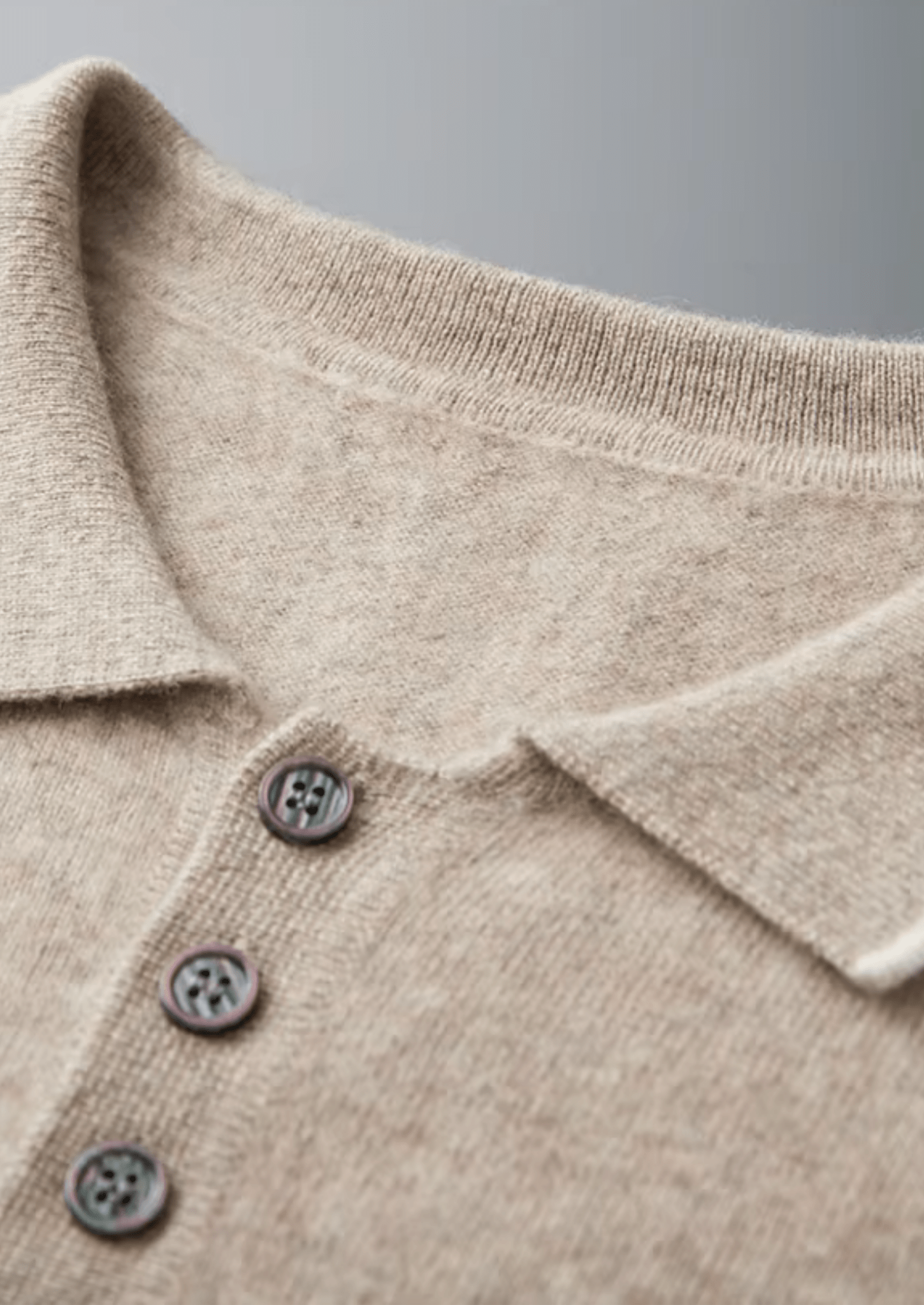 PREMIUM CASHMERE TWO TONE BUTTON POLO - Derada