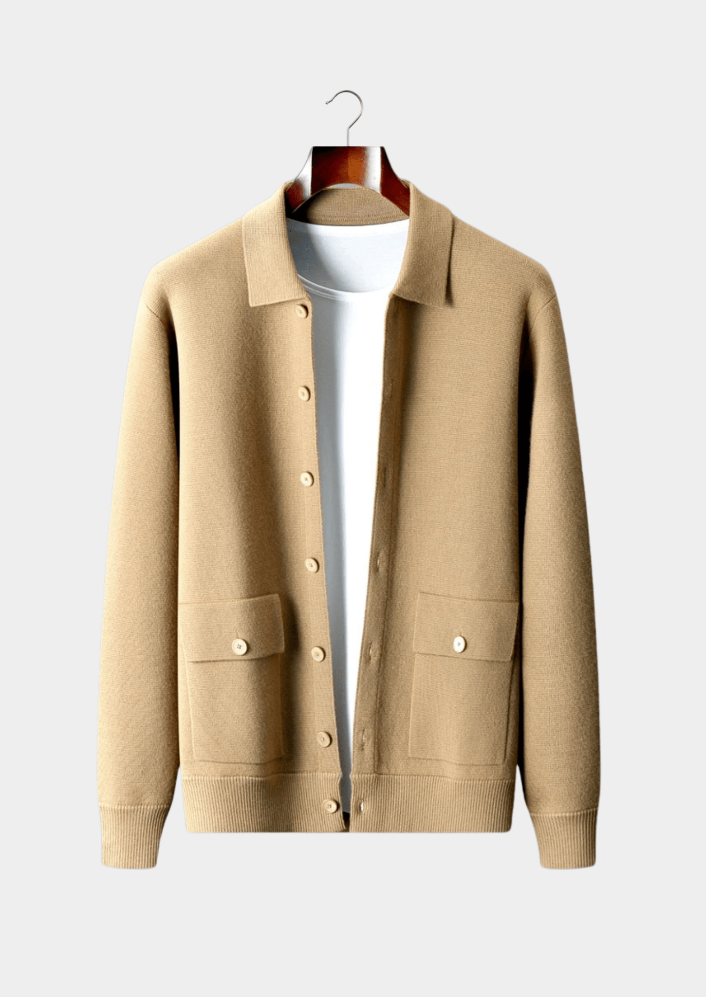 PURE EXTRA - FINE MERINO WOOL BUTTON OVERSHIRT - Derada