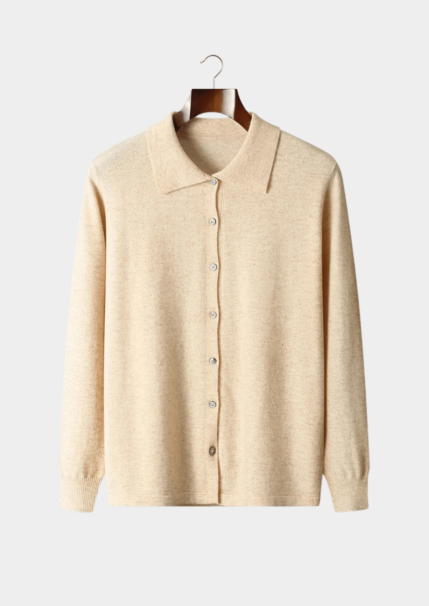 PURE EXTRA - FINE MERINO WOOL POLO CARDIGAN - Derada