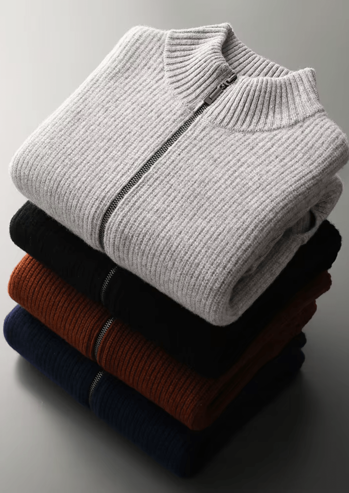 PURE EXTRA - FINE MERINO WOOL RIBBED CARDIGAN - Derada