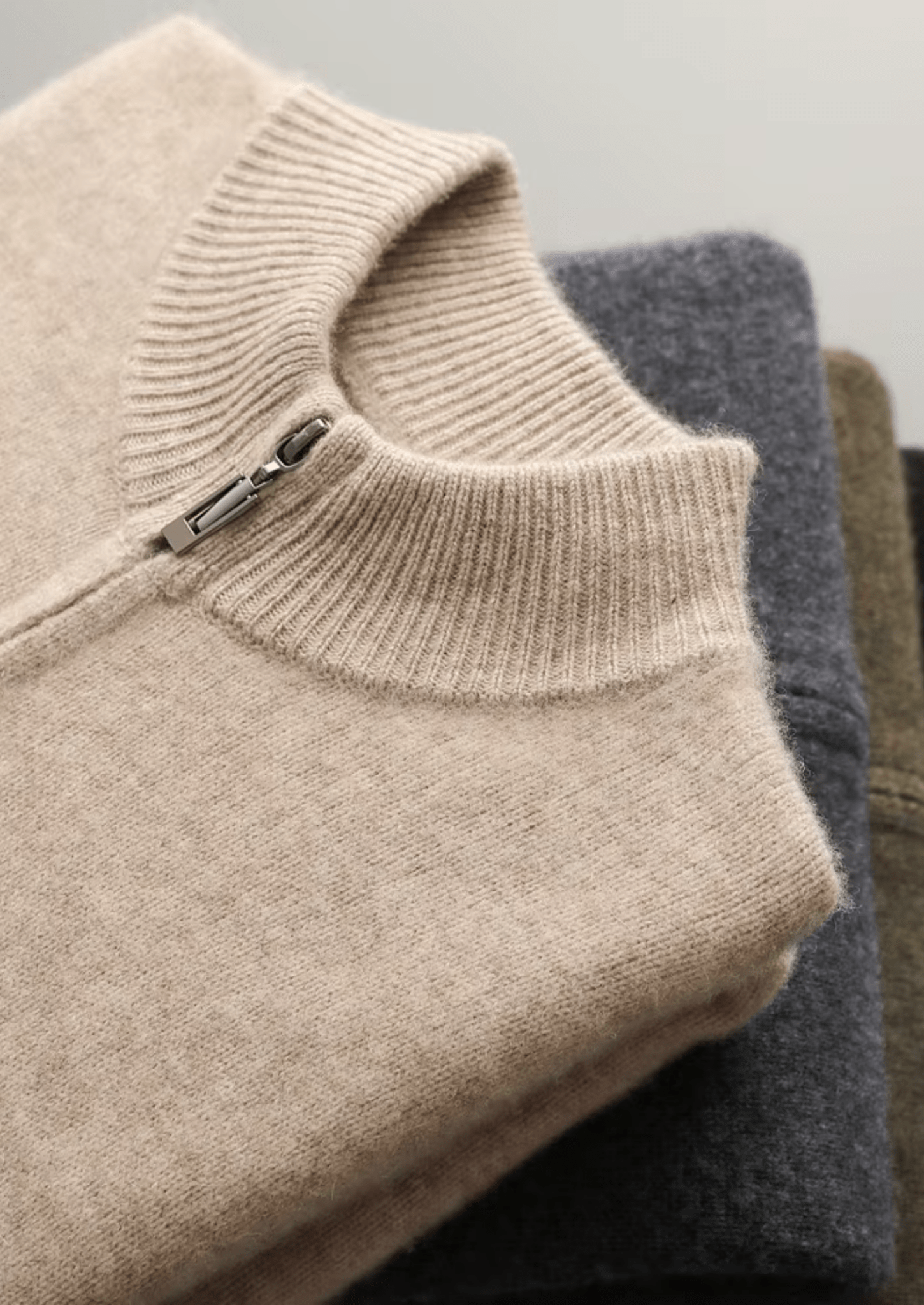 PURE EXTRA - FINE MERINO WOOL ZIPPER CARDIGAN - Derada