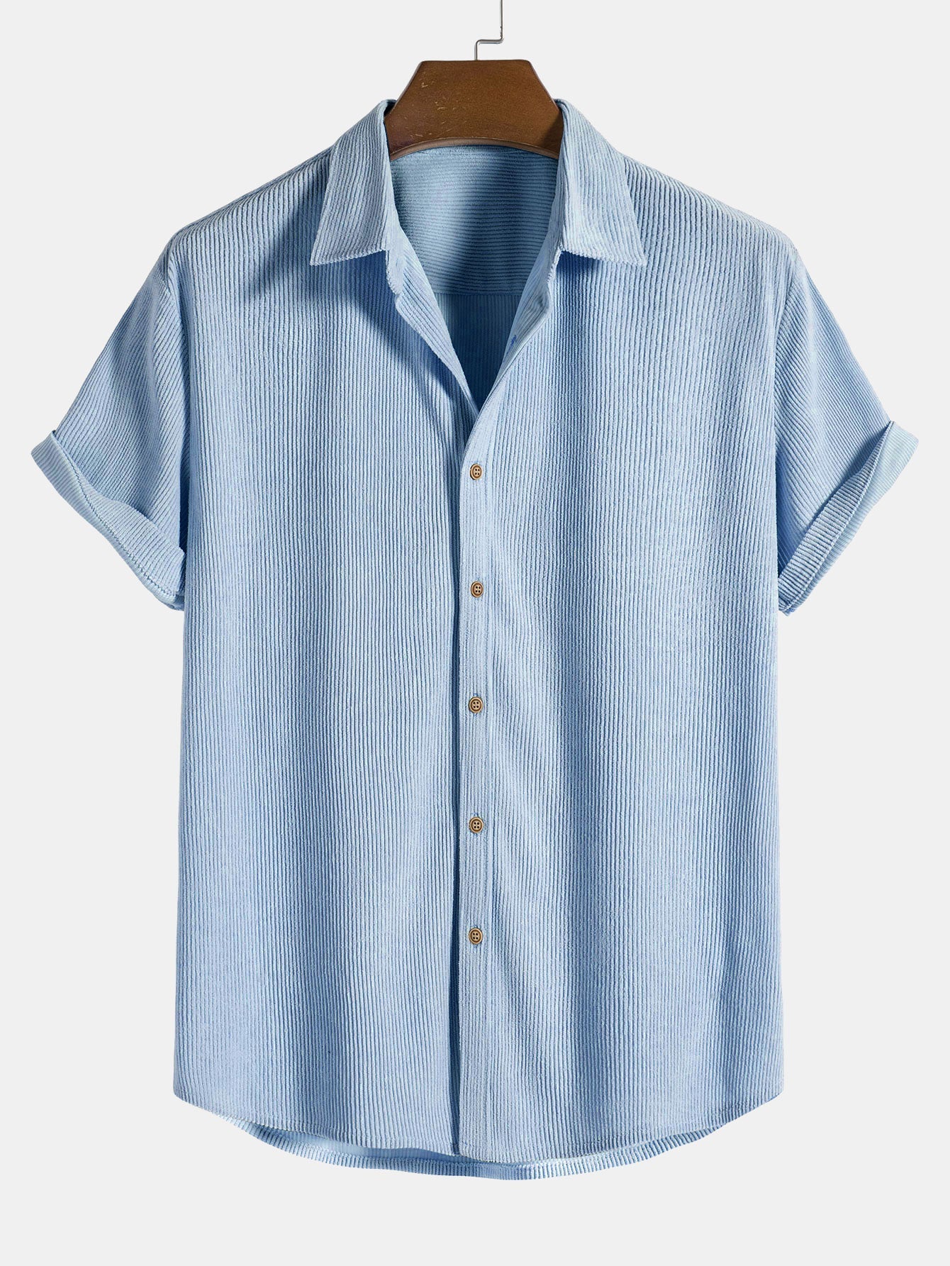 Derada | Corduroy Casual Button - Up Shirt - Derada Fashion