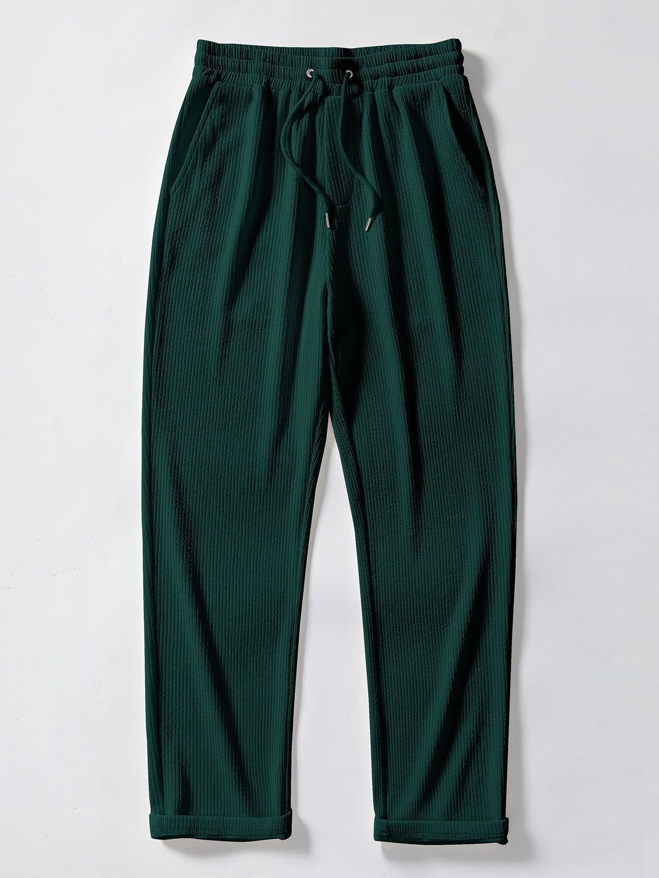 Derada | Geribbelde Straight Fit Broek - Derada Fashion