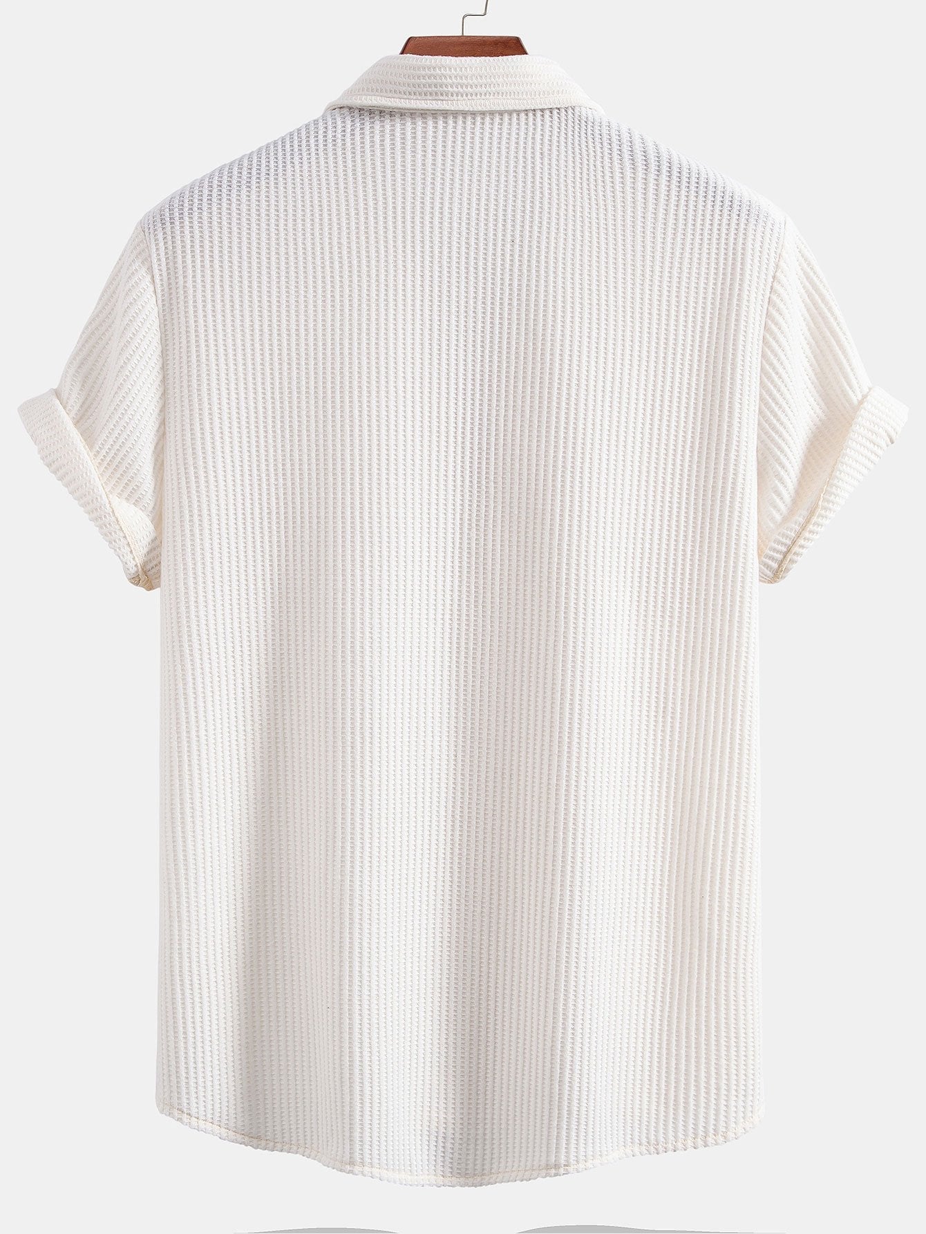 Derada | Wafelstructuur Knoopshirt - Derada Fashion