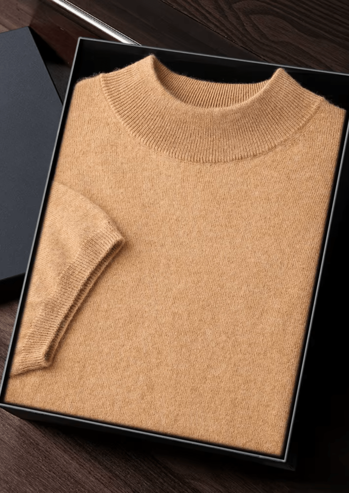 PREMIUM CASHMERE MOCK NECK T - SHIRT - Derada