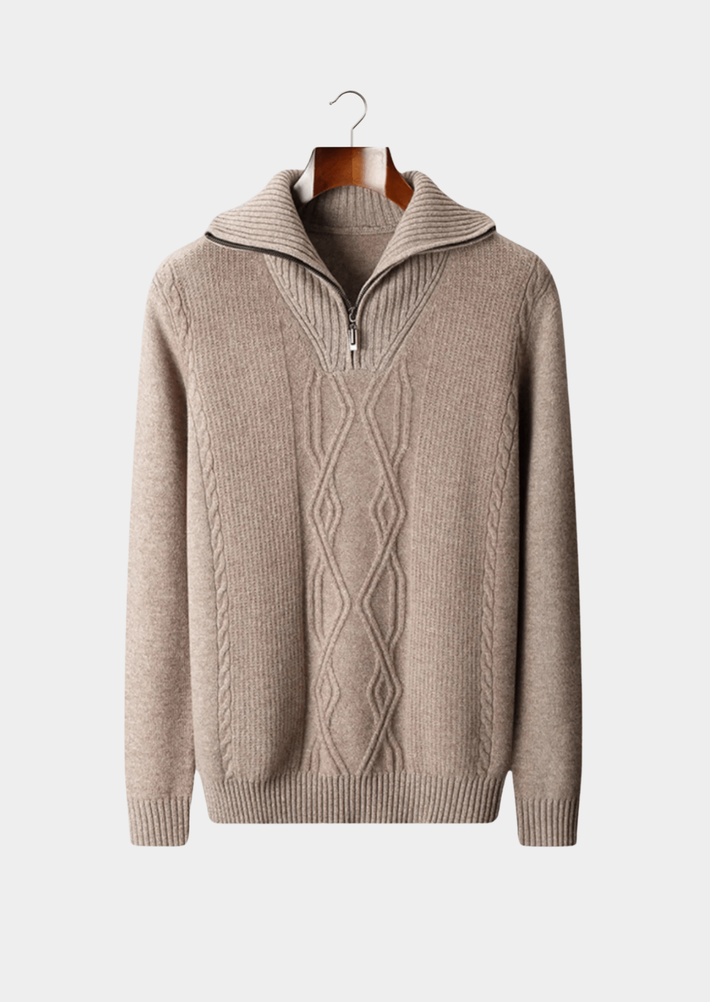 PURE EXTRA - FINE MERINO WOOL HALF ZIP SWEATER - Derada
