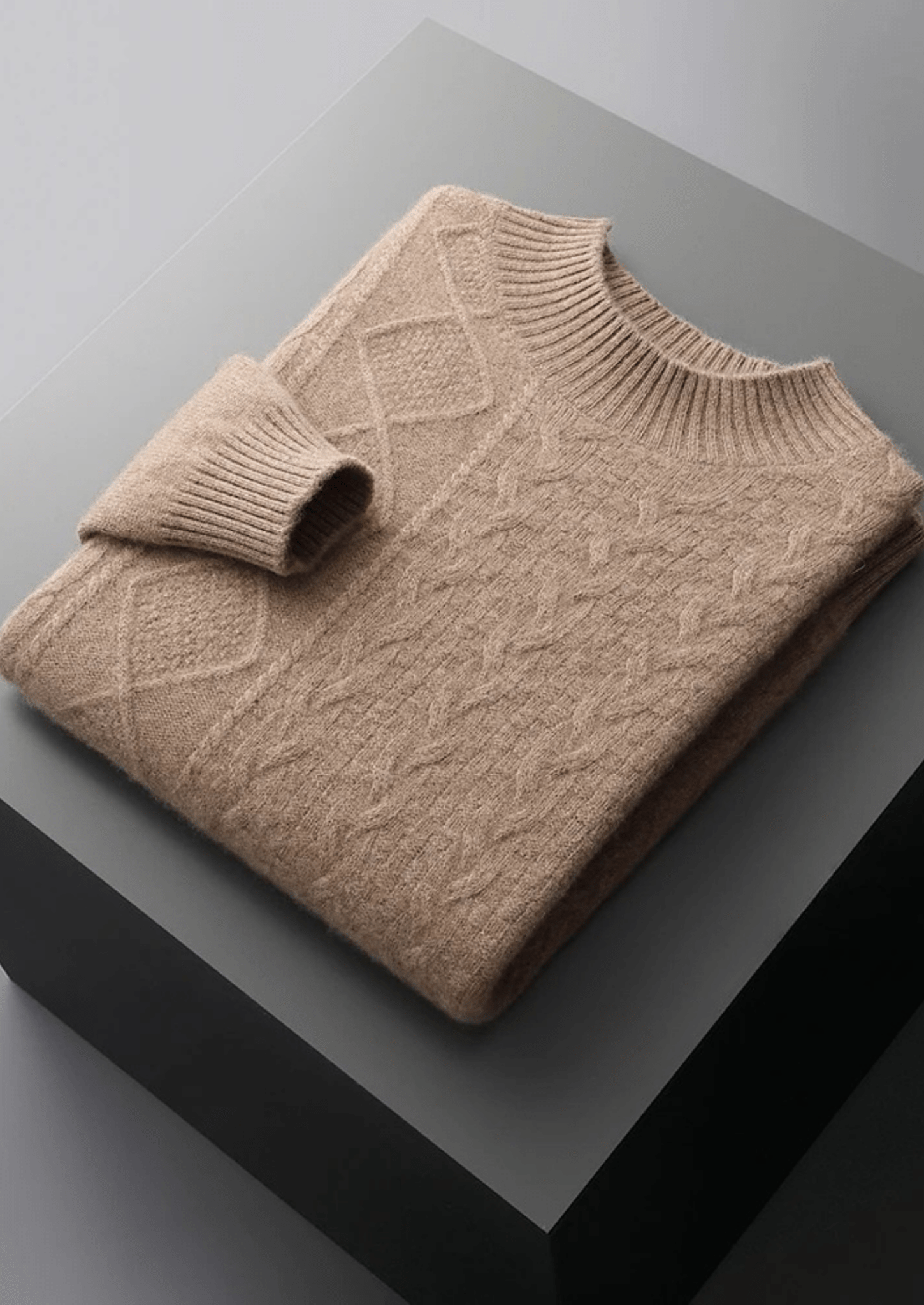 PURE EXTRA - FINE MERINO WOOL JACQUARD MOCKNECK - Derada