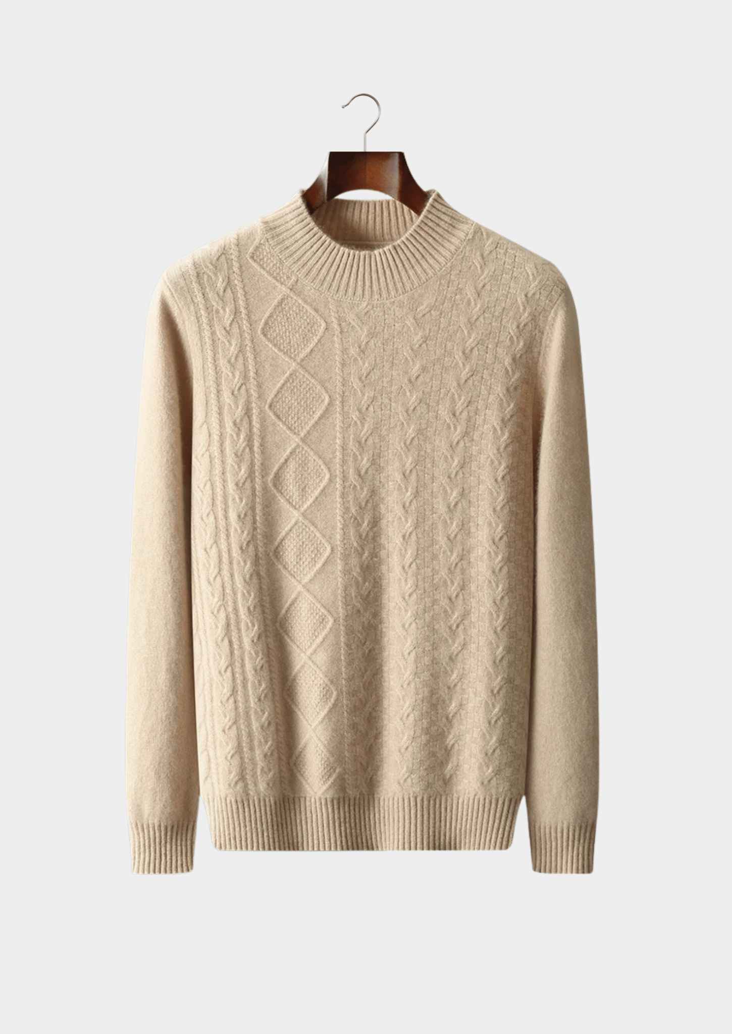 PURE EXTRA - FINE MERINO WOOL JACQUARD MOCKNECK - Derada