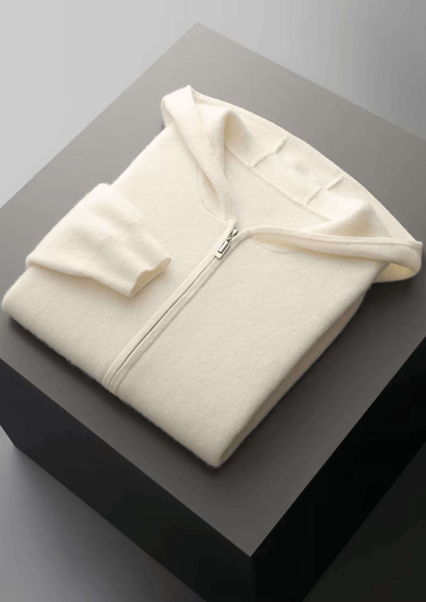 PURE EXTRA - FINE MERINO WOOL ZIPPER HOODIE - Derada